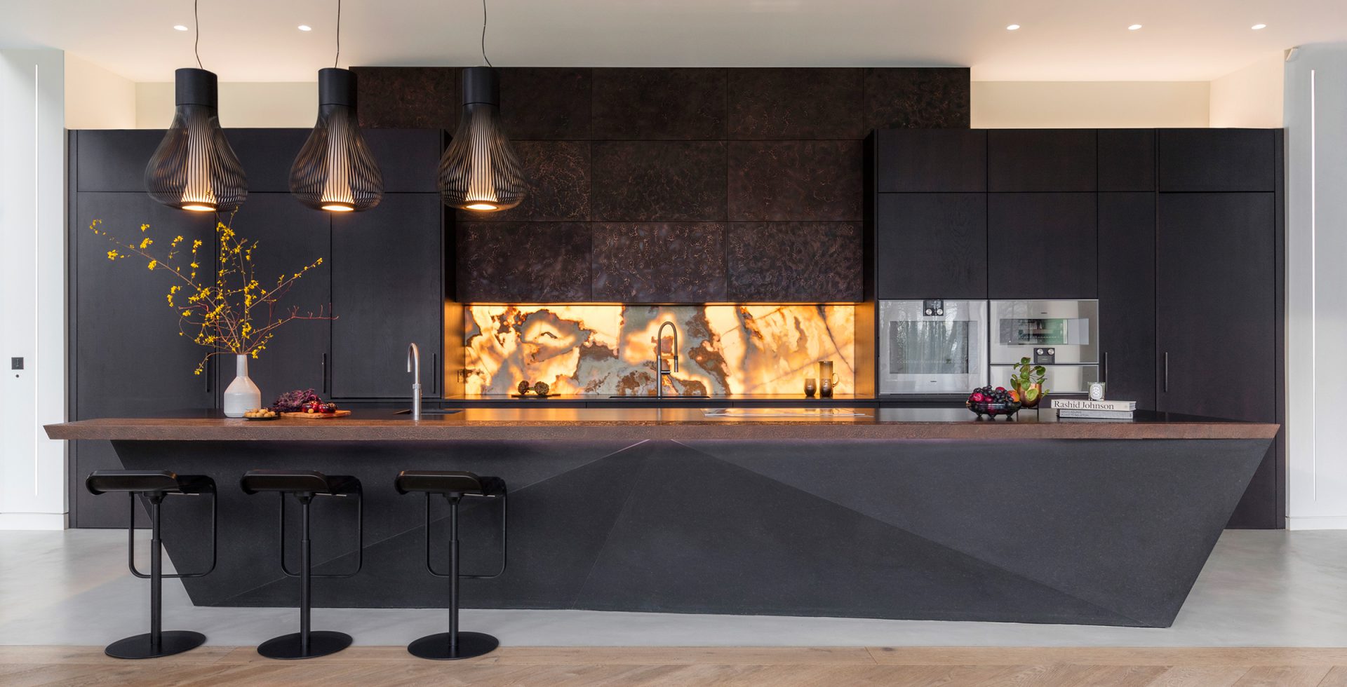 Minimalist Luxury Black Kitchen in London