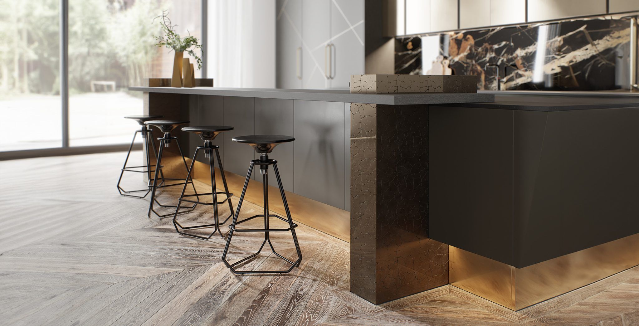 Custom Bespoke Kitchen Islands: The Pinnacle of Luxury Kitchens - High-End Penthouse Kitchen Design With Custom Kitchen Islands