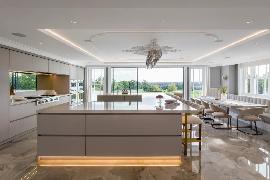 large elegant kitchen diner