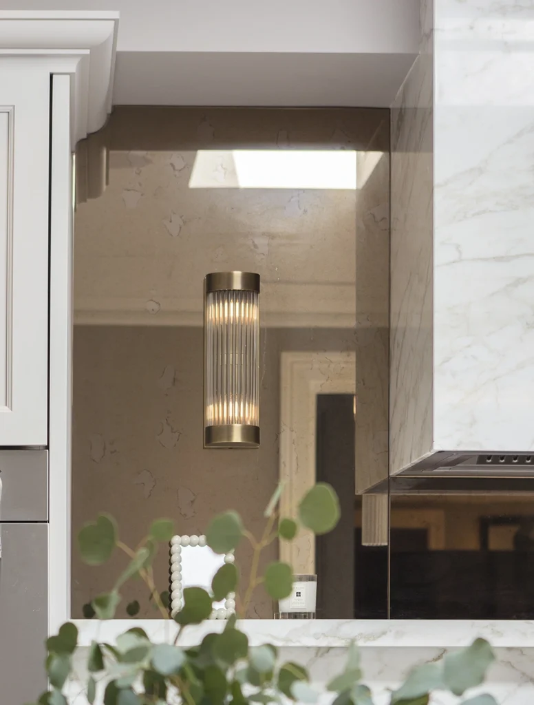 kitchen wall lighting brass wall light brass fluted glass wall sconce on antique bronze mirror splashback